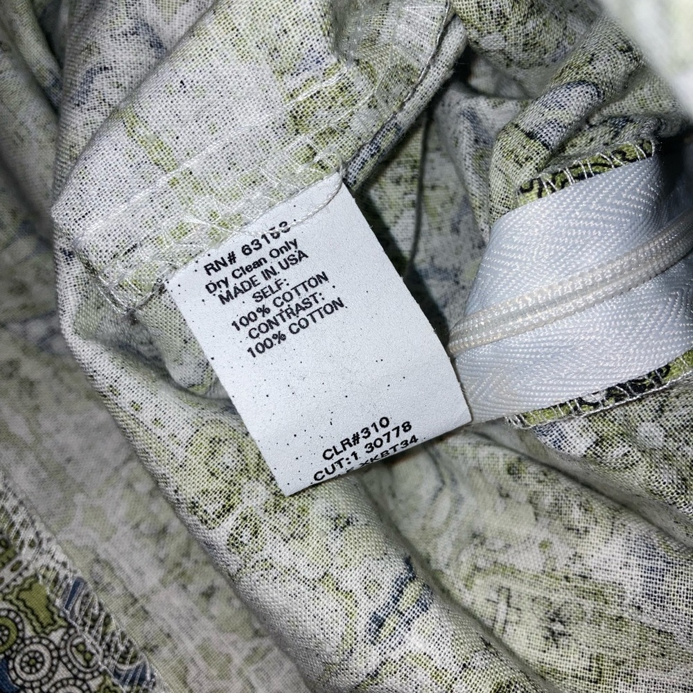 Vintage Y2k Green Cotton Patterned Apron Dress View 5